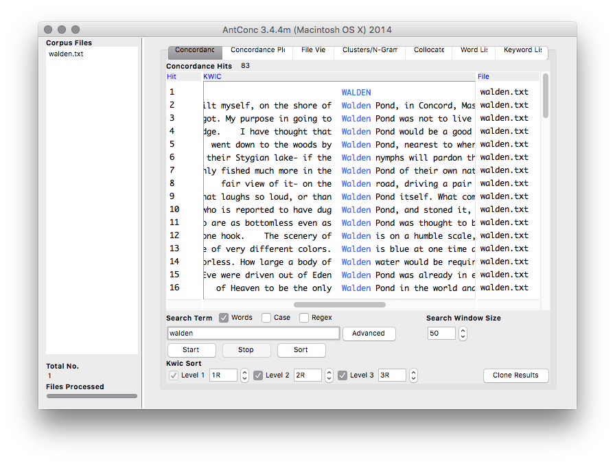 AntConc screen shot