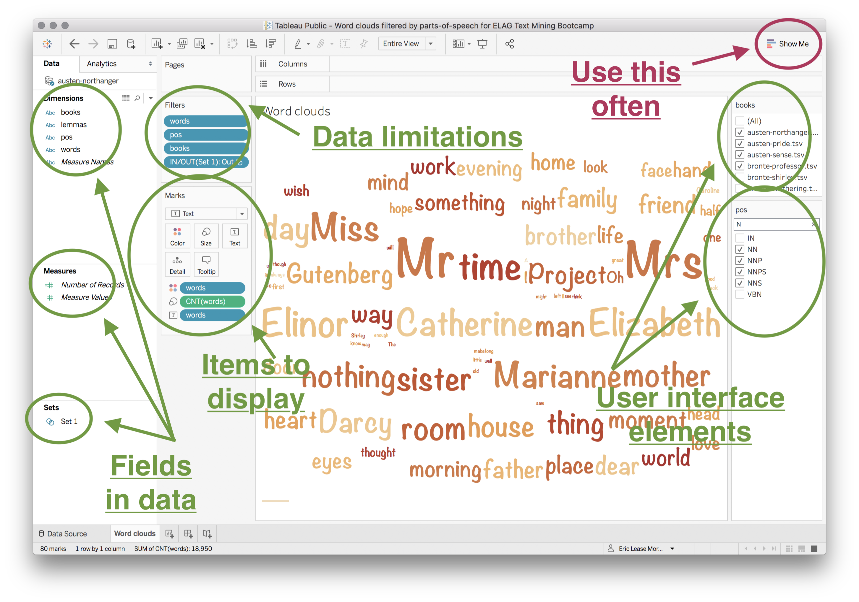 tableau interface